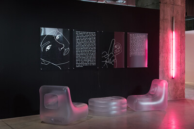 The Stalker, 2019. Exhibition view, Magasins Généraux, Pantin, France. - © Ben Elliot