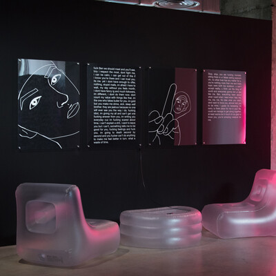 The Stalker, 2019. Exhibition view, Magasins Généraux, Pantin, France. - © Ben Elliot