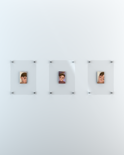 Unreleased Selfies, ongoing series. Digital print. 12.3 x 7 cm (36 x 27 cm frame). - © Ben Elliot